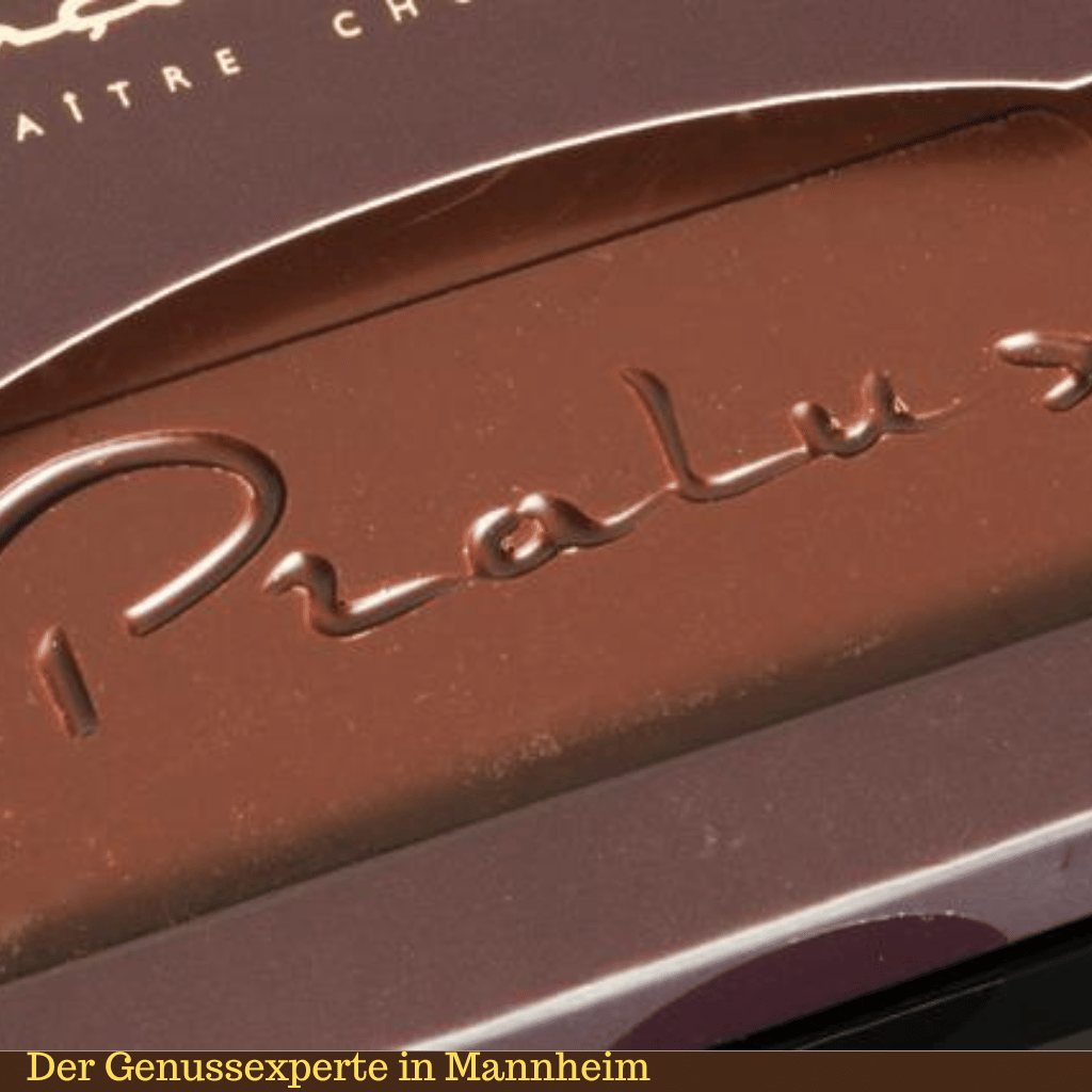 Tafel Schokolade mit Schriftzug Pralus