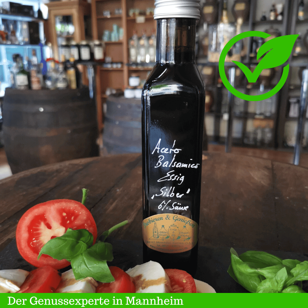 Flasche Aceto Balsamico Modena Essig IGP Silber vegan online kaufen in Mannheim