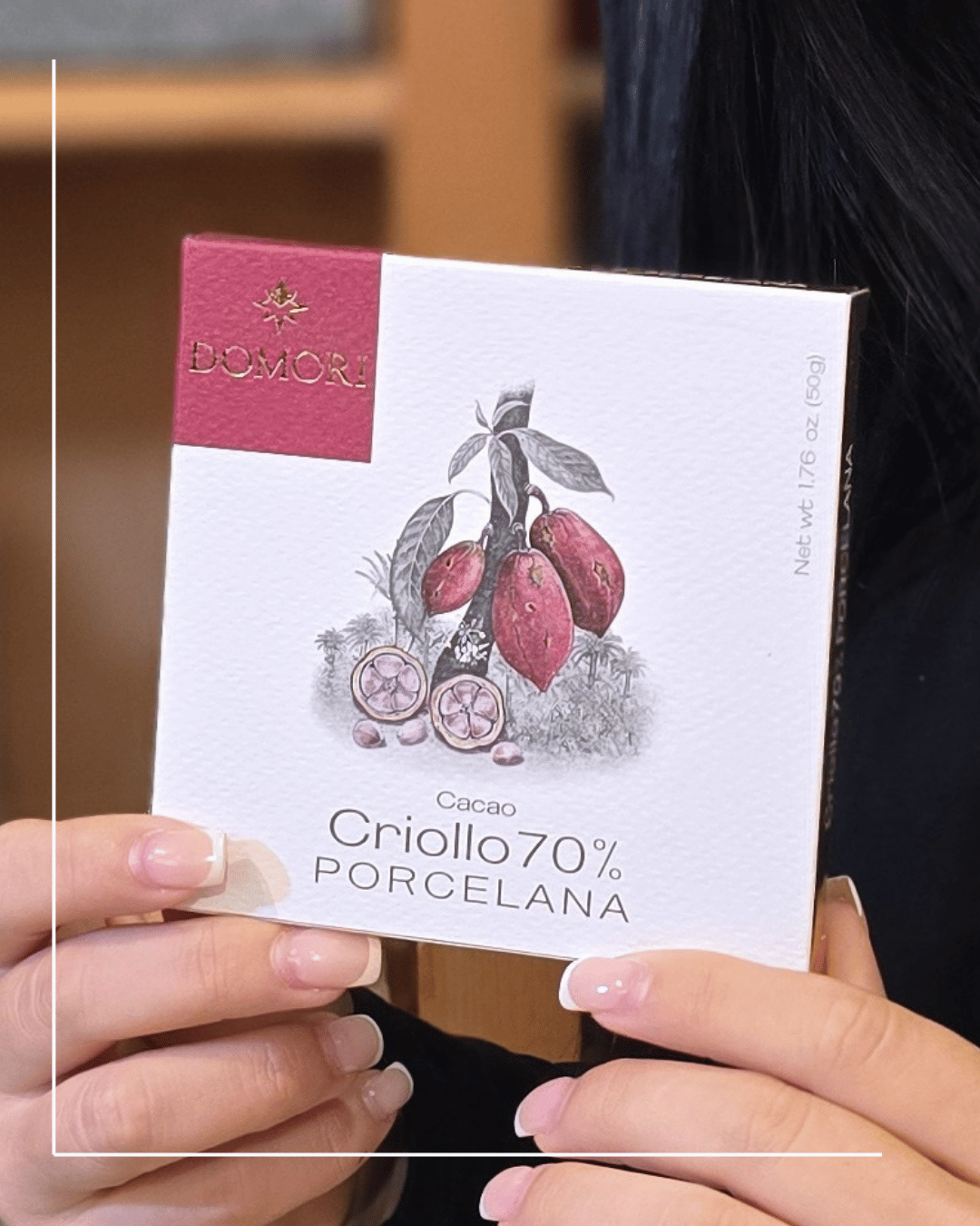 Eine Tafel Domori Criollo Porcelana Schokolade in Mannheim Innenstadt