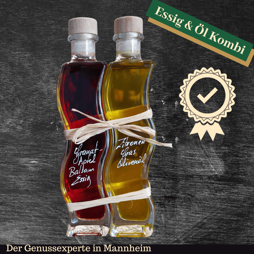 Essig-Öl-Set für Salatdressing: Granatapfelessig & Zitronengras Olivenöl im Bundle. Online kaufen in Mannheim