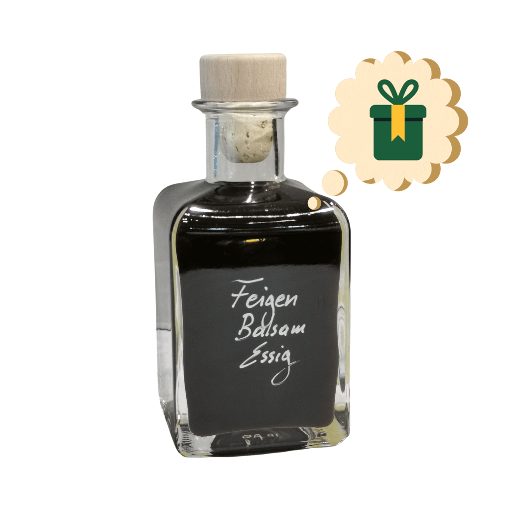 Eine Glasflasche Feigenessig Balsamico in Mannheim Geschenkidde