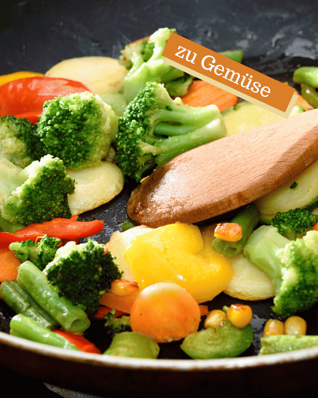 Knackige Gemüsepfanne mit Grillsauce für Gemüse
