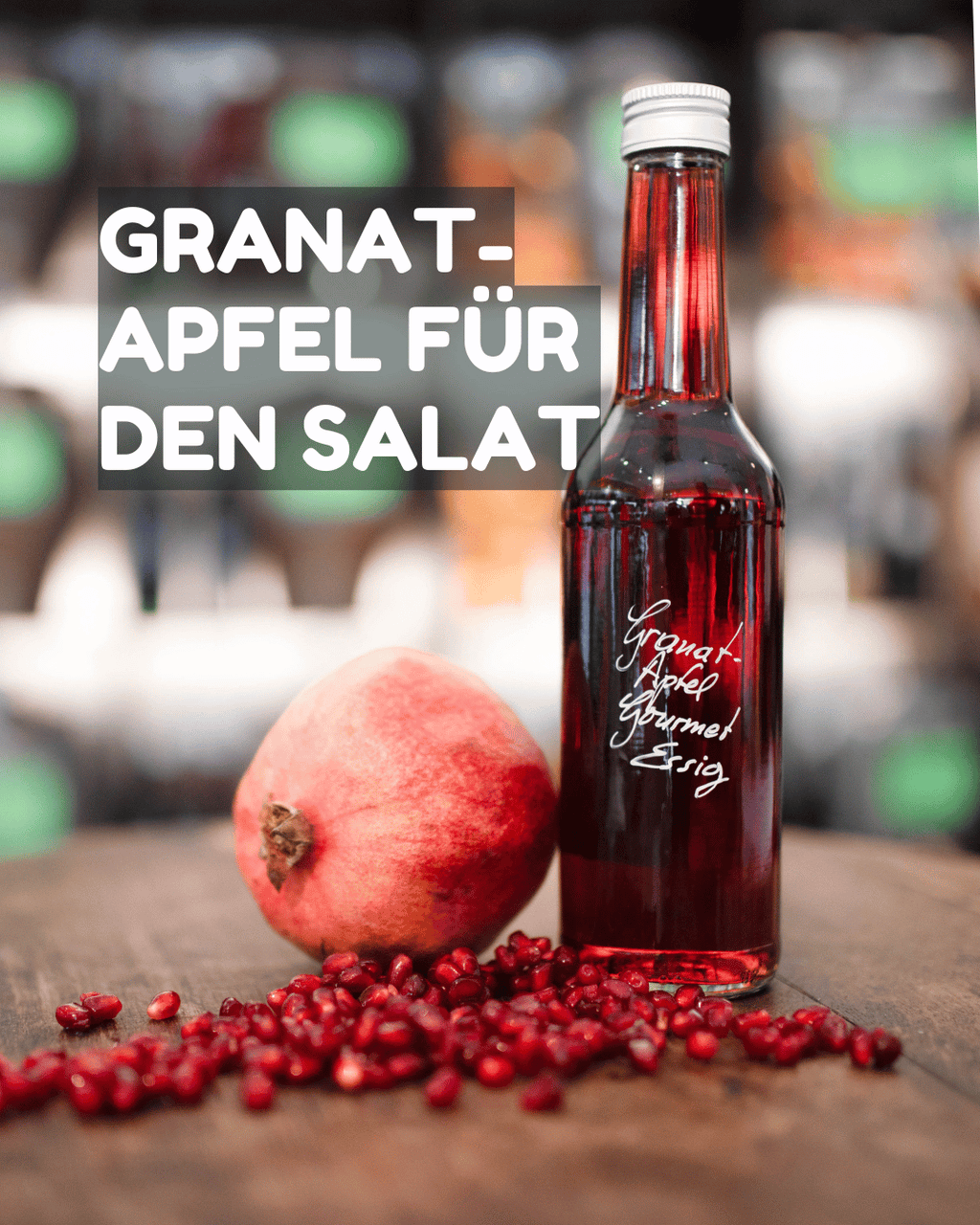 Welcher Essig für Salat? Eine Flasche roter veganer Granatapfelessig in Mannheim - Bestseller