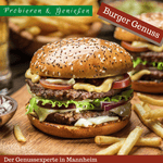 Laden Sie das Bild in den Galerie-Viewer, Double Hamburger mit Pommes Frites mannheim mit Burgersauce
