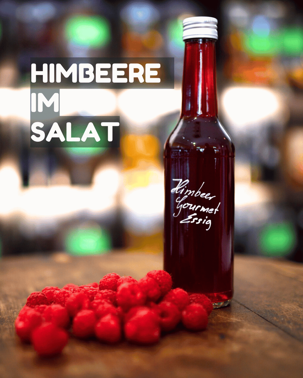 Eine Flasche bester roter Himbeeressig in mannheim online kaufen. veganer Essig