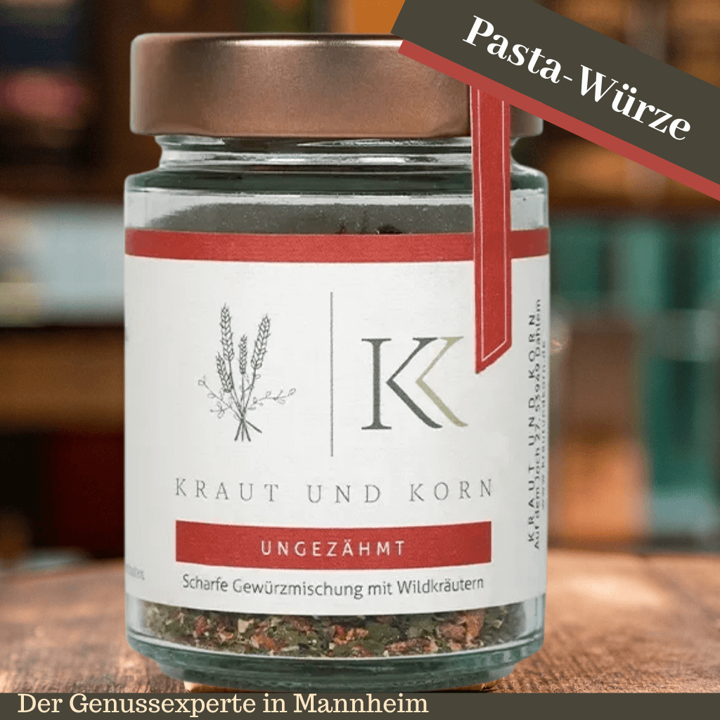Ein Glas Kräuter Gewürz Mischung Ungezämt von Kraut & Korn in Mannheim