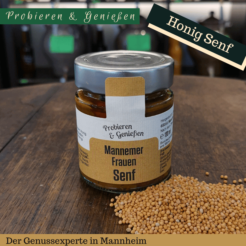 Ein Glas Mannheimer Frauensenf Honigsenf
