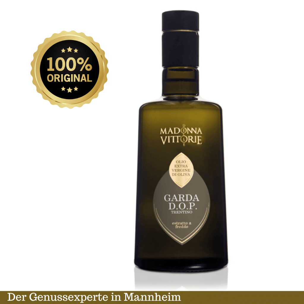 Eine 250ml Flasche bestes Olivenoel Madonna Garda D.O.P. extra nativ-Testsieger 2025 Gambero Rosso