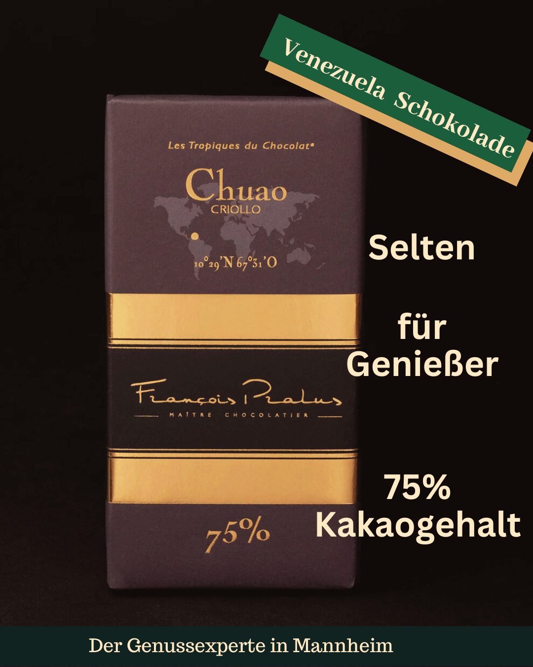 Eine Tafel Schokolade Chuao der Marke Pralus in Mannheim kaufen