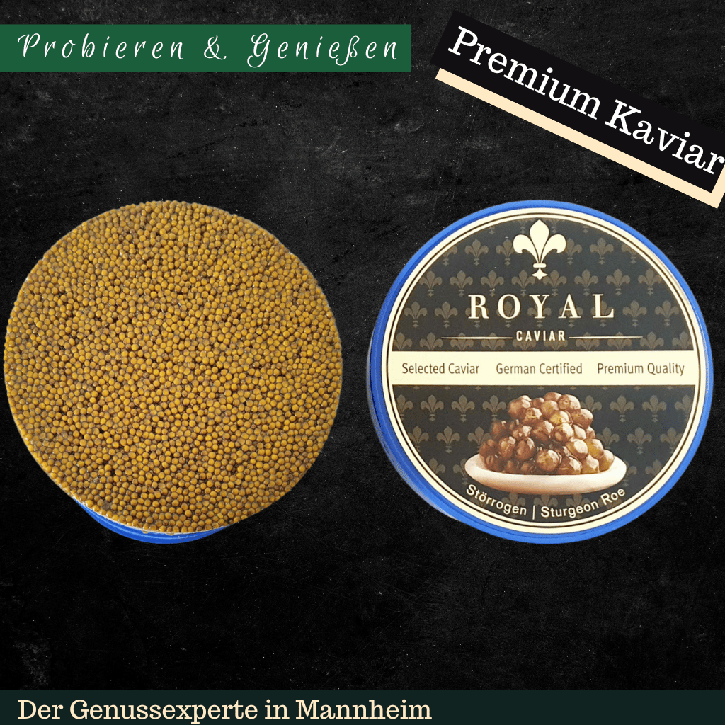 Eine Dose mit Royal premium Kaviar in Mannheim