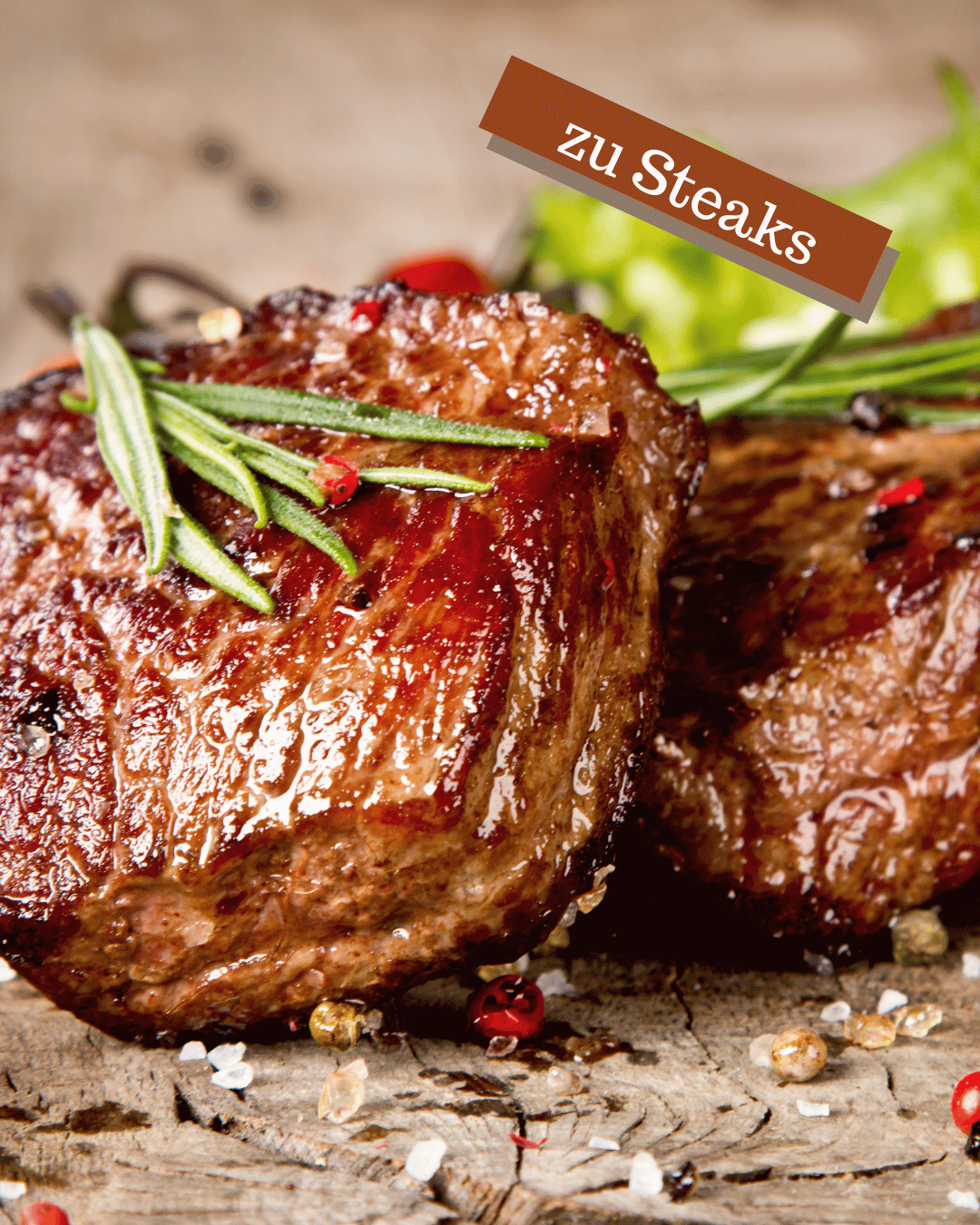 Steak mit Rosmarin auf Holzkohle Grill Mannheim