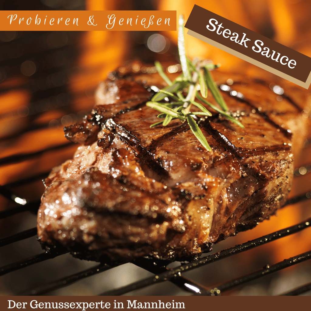 Steak mit Rosmarin auf Holzkohle Grill Mannheim