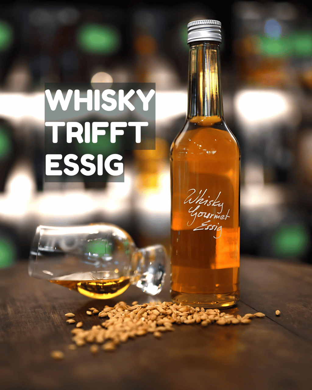 Bester Essig für Salat? Gourmet Whiskeyessig - perfektes Geschenk für Whiskyliebhaber. Geben Sie Speisen Pepp mit malzigem Geschmack. Jetzt kaufen!