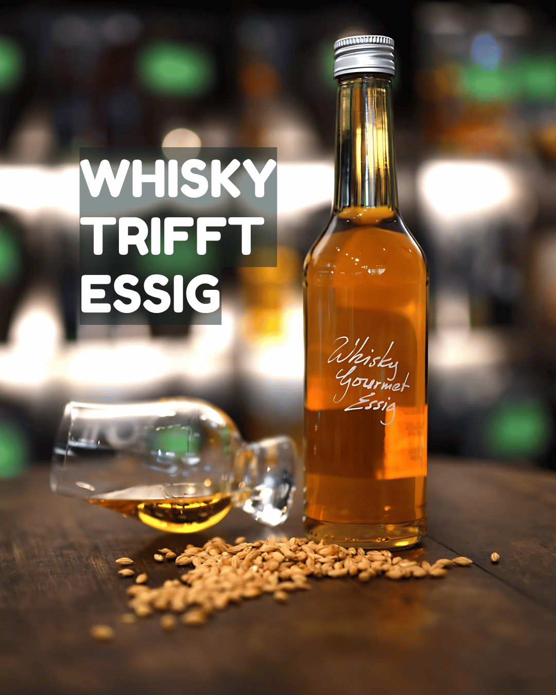 Bester Essig für Salat? Gourmet Whiskeyessig - perfektes Geschenk für Whiskyliebhaber. Geben Sie Speisen Pepp mit malzigem Geschmack. Jetzt kaufen!