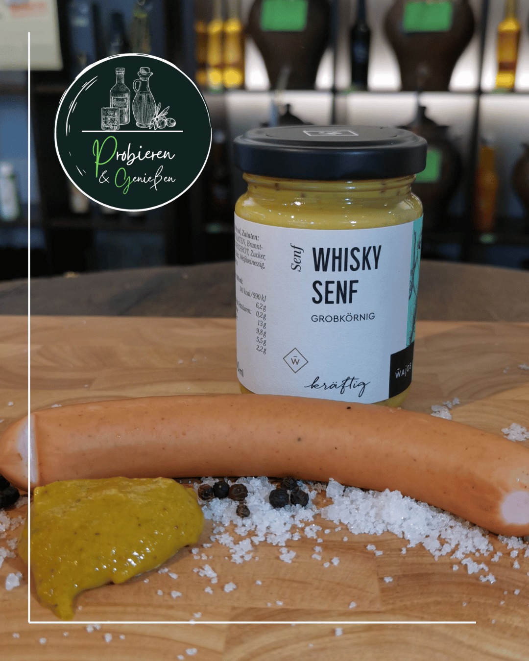 Ein las Whiskysenf mit Bockwurst in Mannheim Innenstadt kaufen