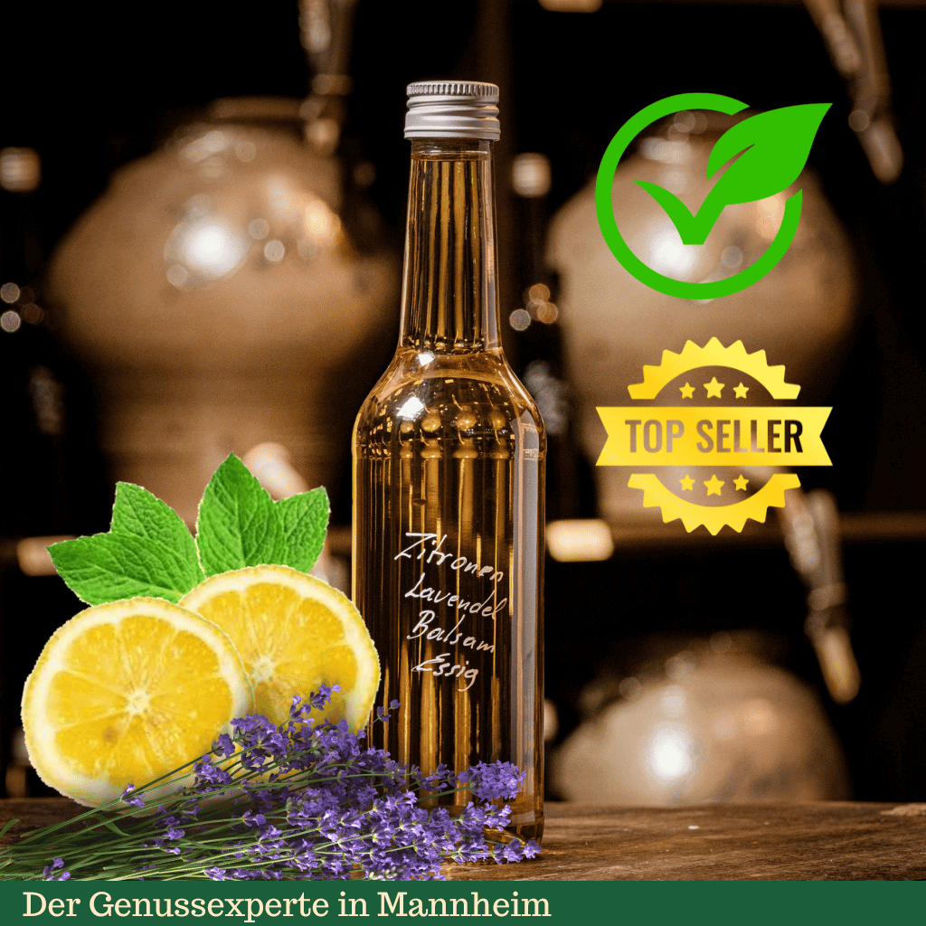 Eine Flasche Lavendel Zitronen Essig in Mannheim - vegan
