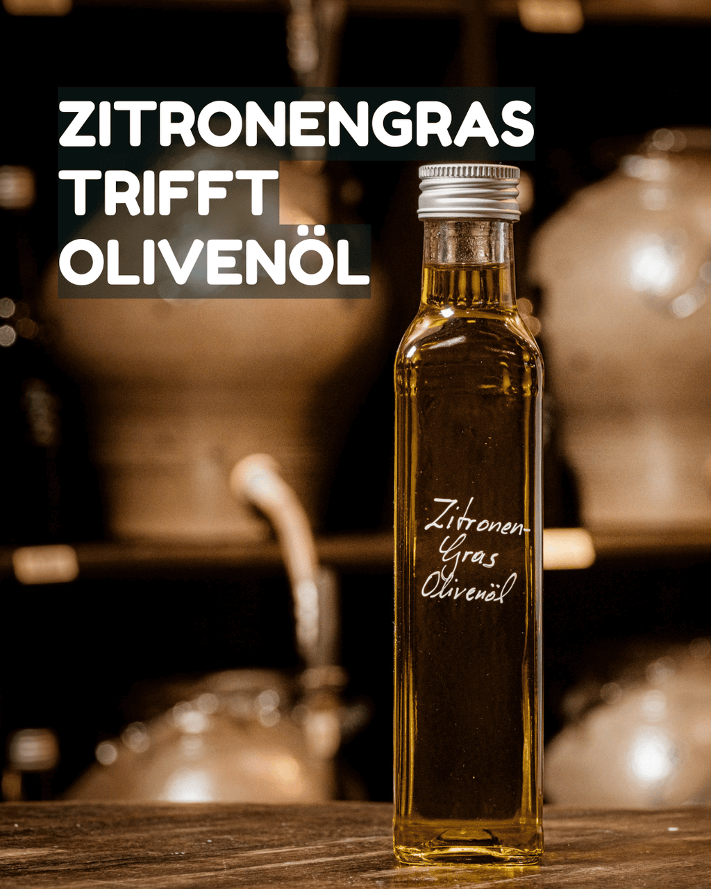 Eine Flasche Zitronengras Olivenöl in Mannheim Quadrate