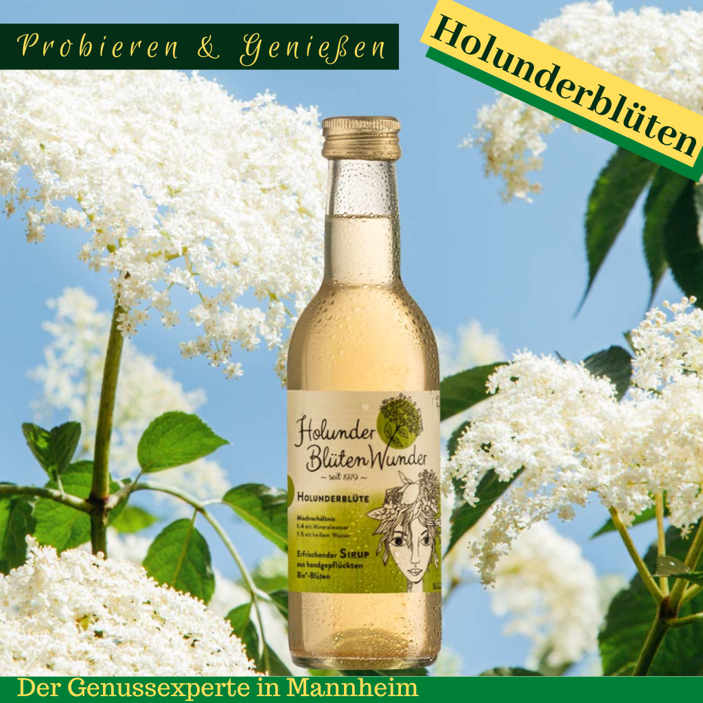 Flasche Holunderbluetensirup -Mannheim-online