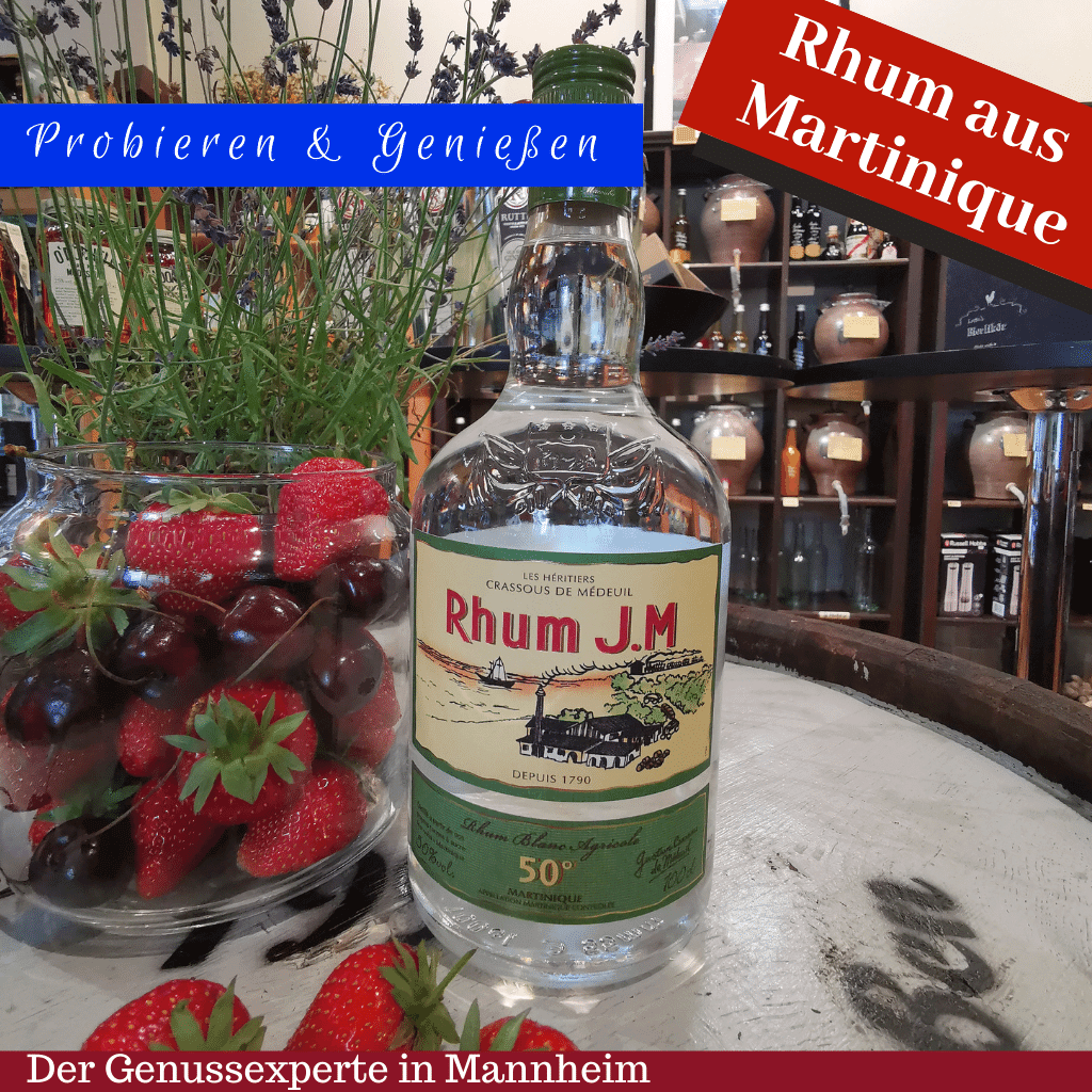 1l Flasche J.M-Rhum Agricole Weiss aus Martinique - online kaufen in Mannheim